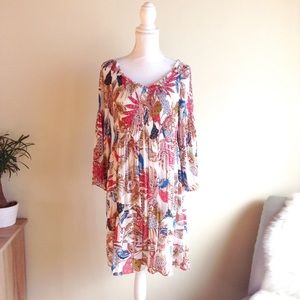 Spence Ruffled V Neck Dress